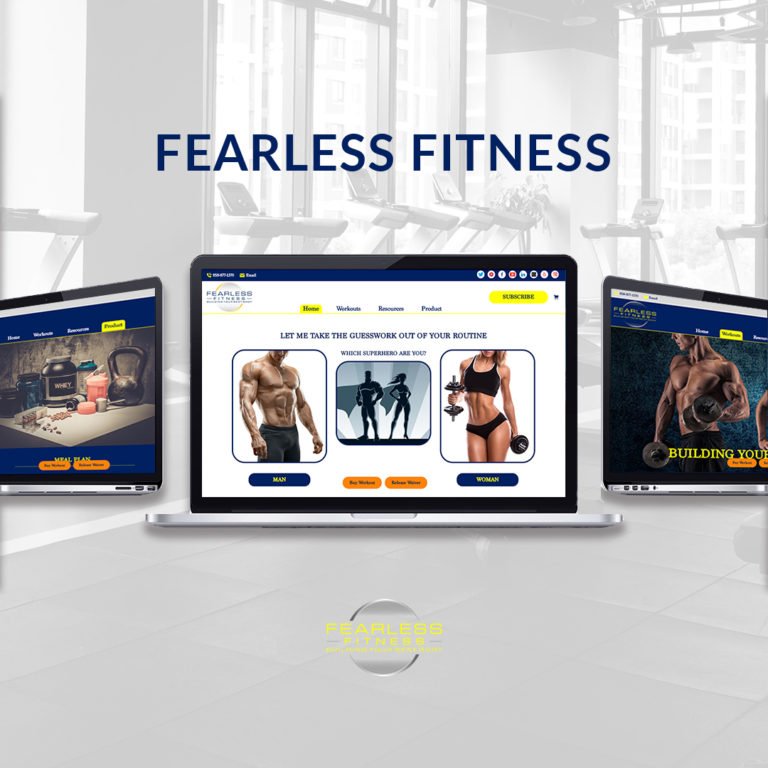 FEARLESS FITNESS website home page