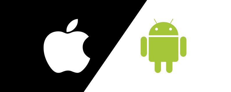 cross-platform mobile app development-Logo of iOS and Android