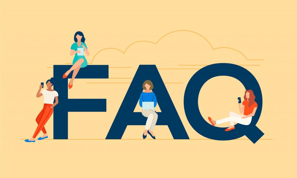 illustration of women with FAQ word-Seo strategy