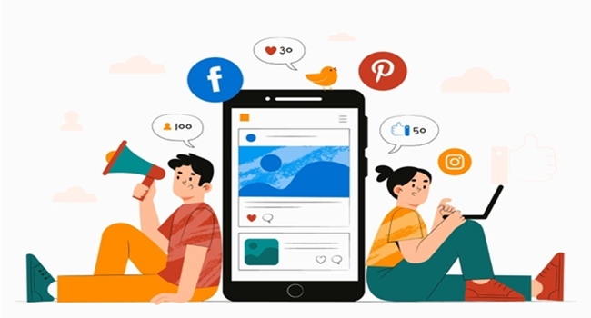 social media marketing illustration - seo strategy
