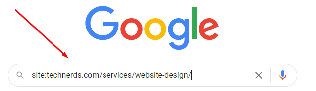 Google-Search-with-technerds-web-design-page-URL-written-in-search-bar