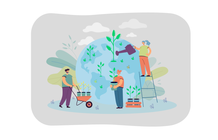 Illustration-of-3-people-watering-plants